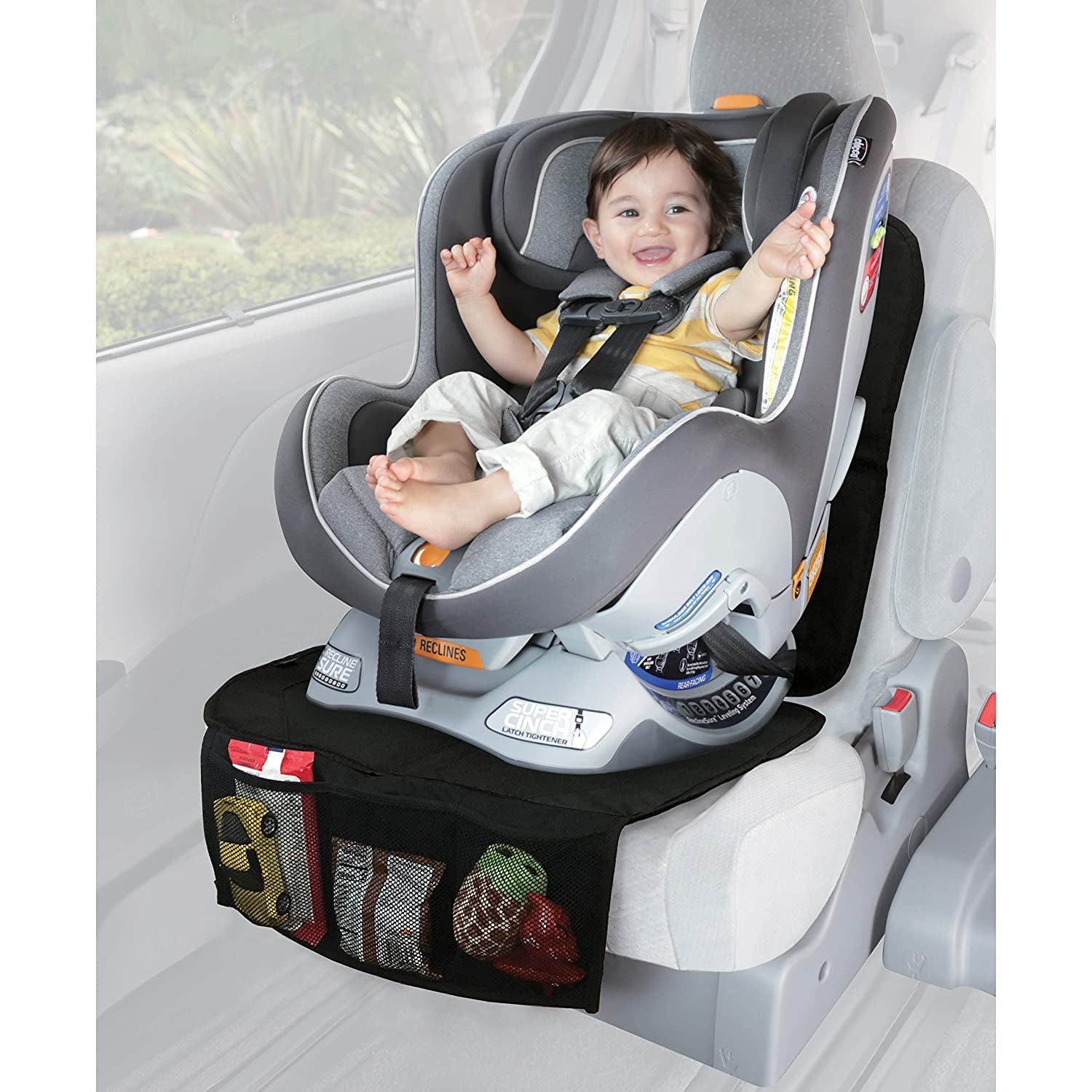 Car Seat Protector with Storage Pouch #297ZK