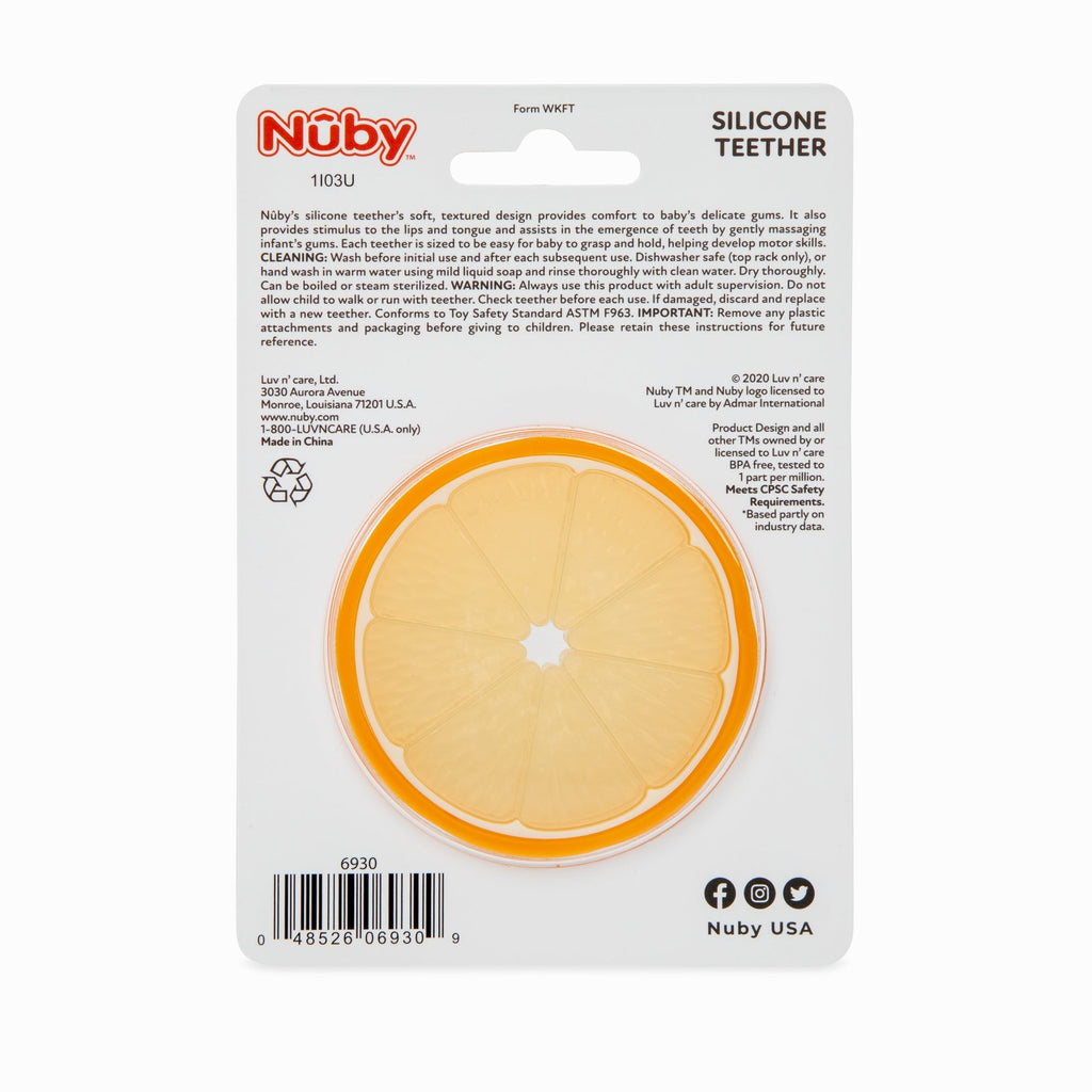 Orange Slice Silicone Teether #0548J