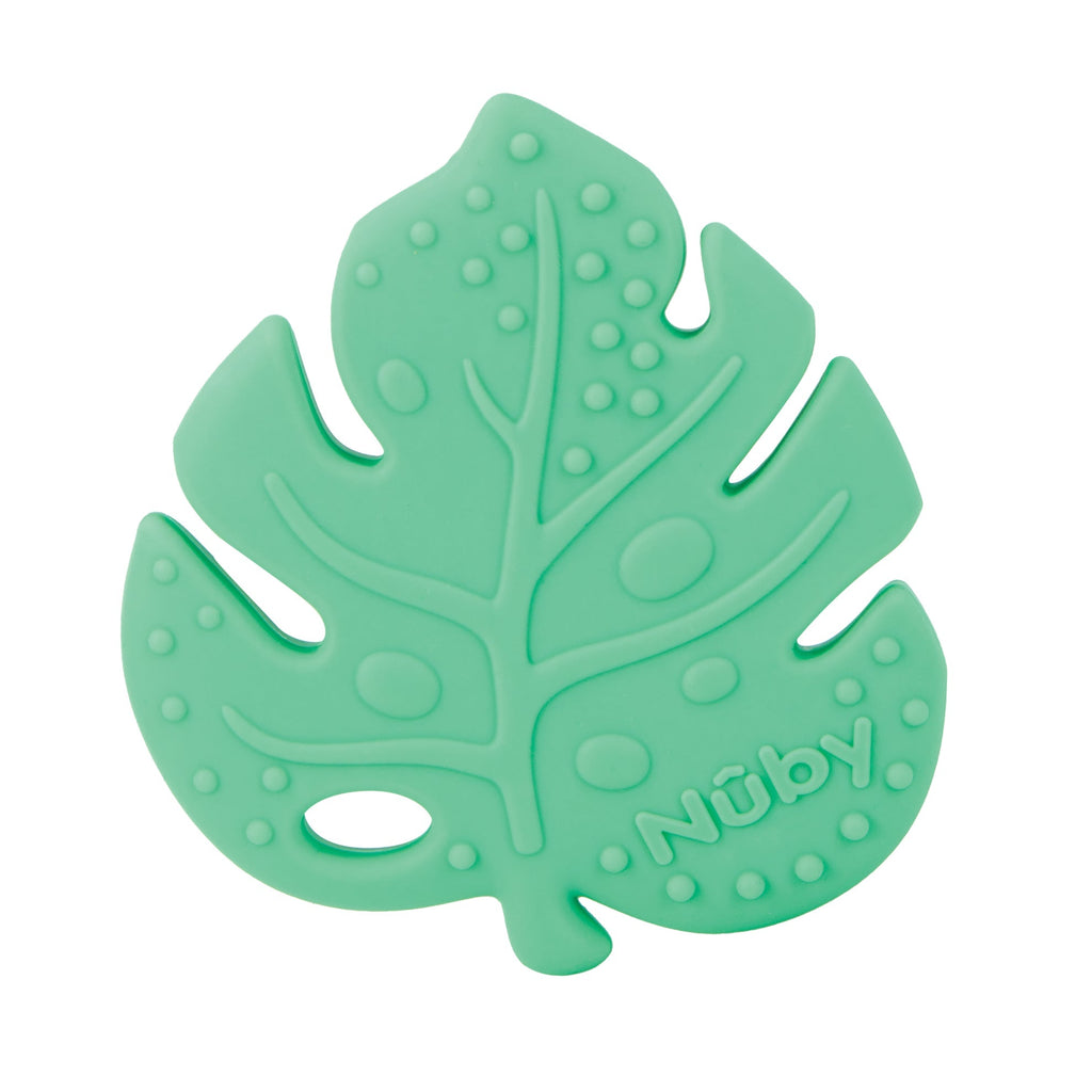 Silicone Teether with Pacifier Clip | Leaf #052YW