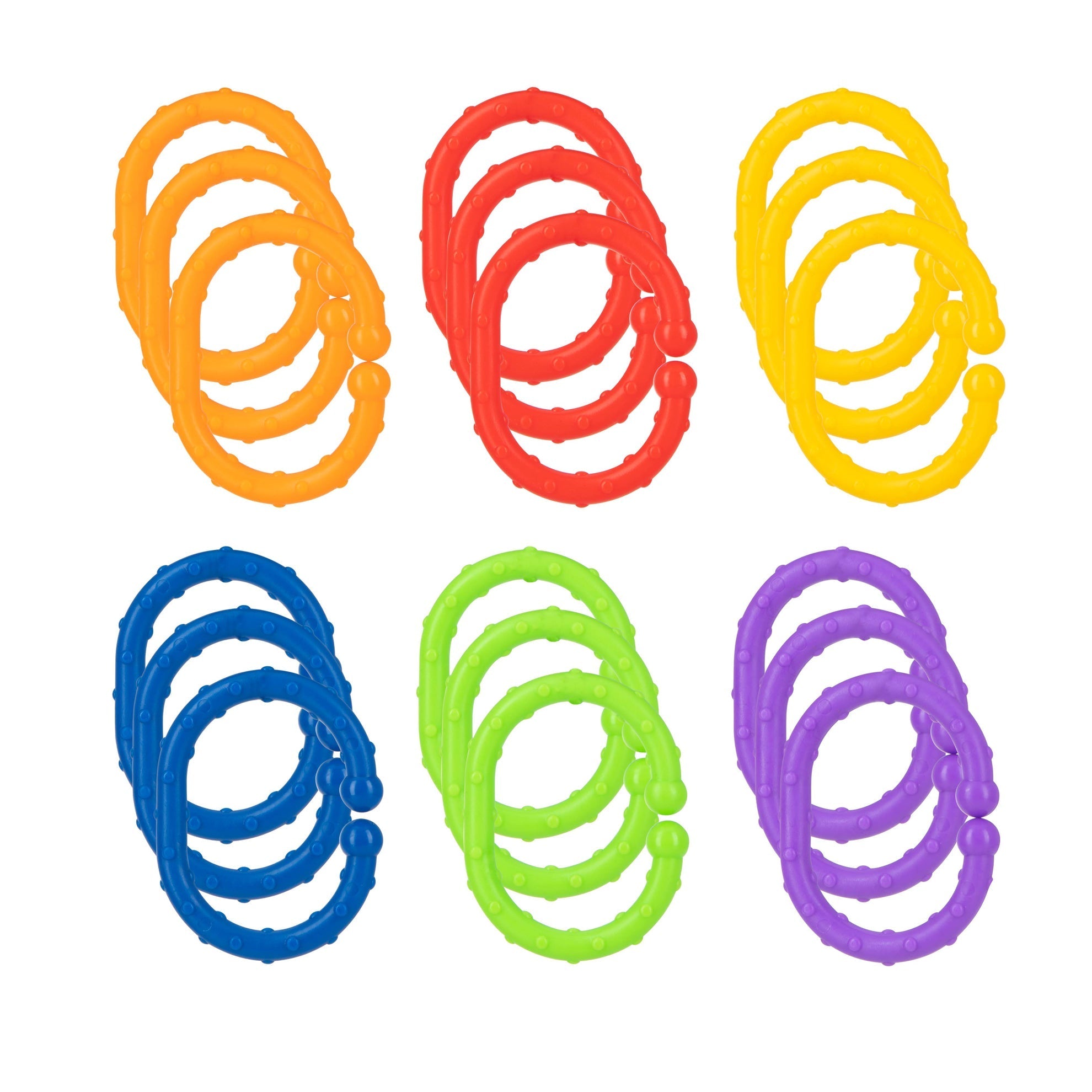 Linkables Teething Toys - Primary Colors - 18 pack #16134