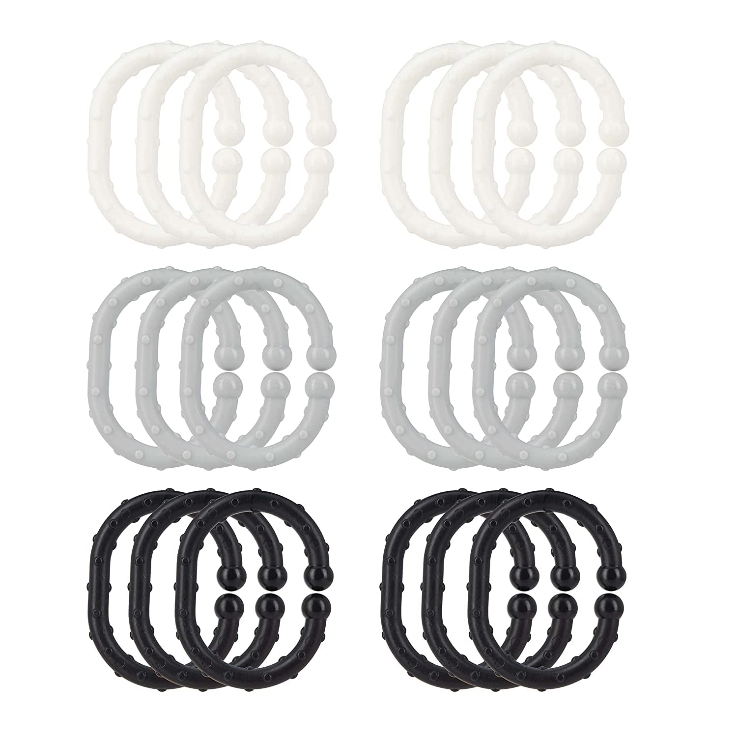 Linkables Teething Toys - Black, Grey, & White - 18 pack #162VH
