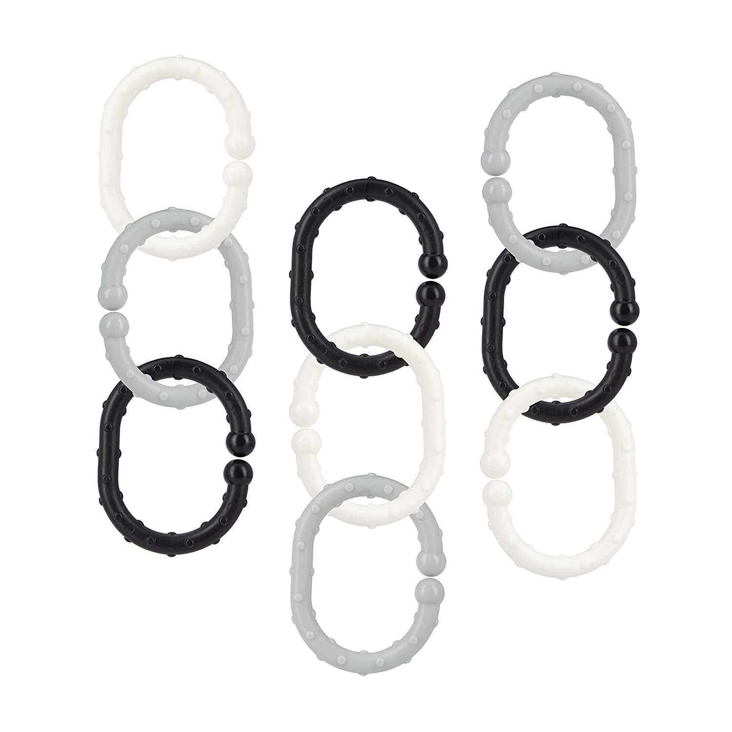 Linkables Teething Toys - Black, Grey, & White - 18 pack #162VH