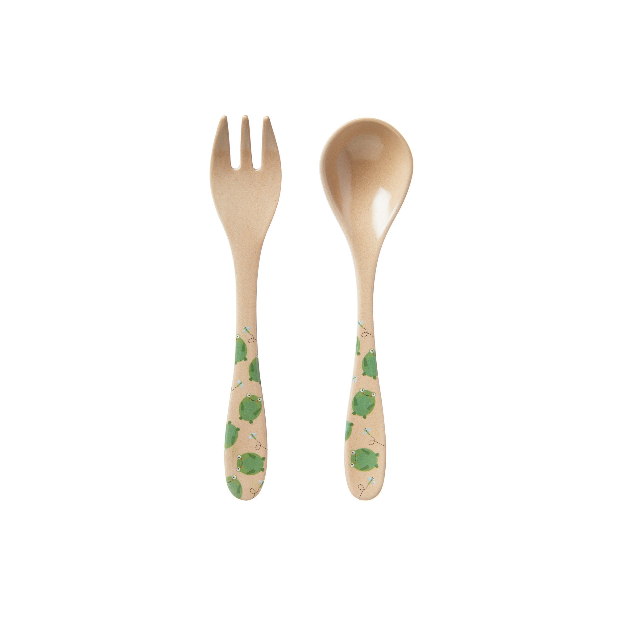 Eco Rice Husk Spoon & Fork Set #2410Z