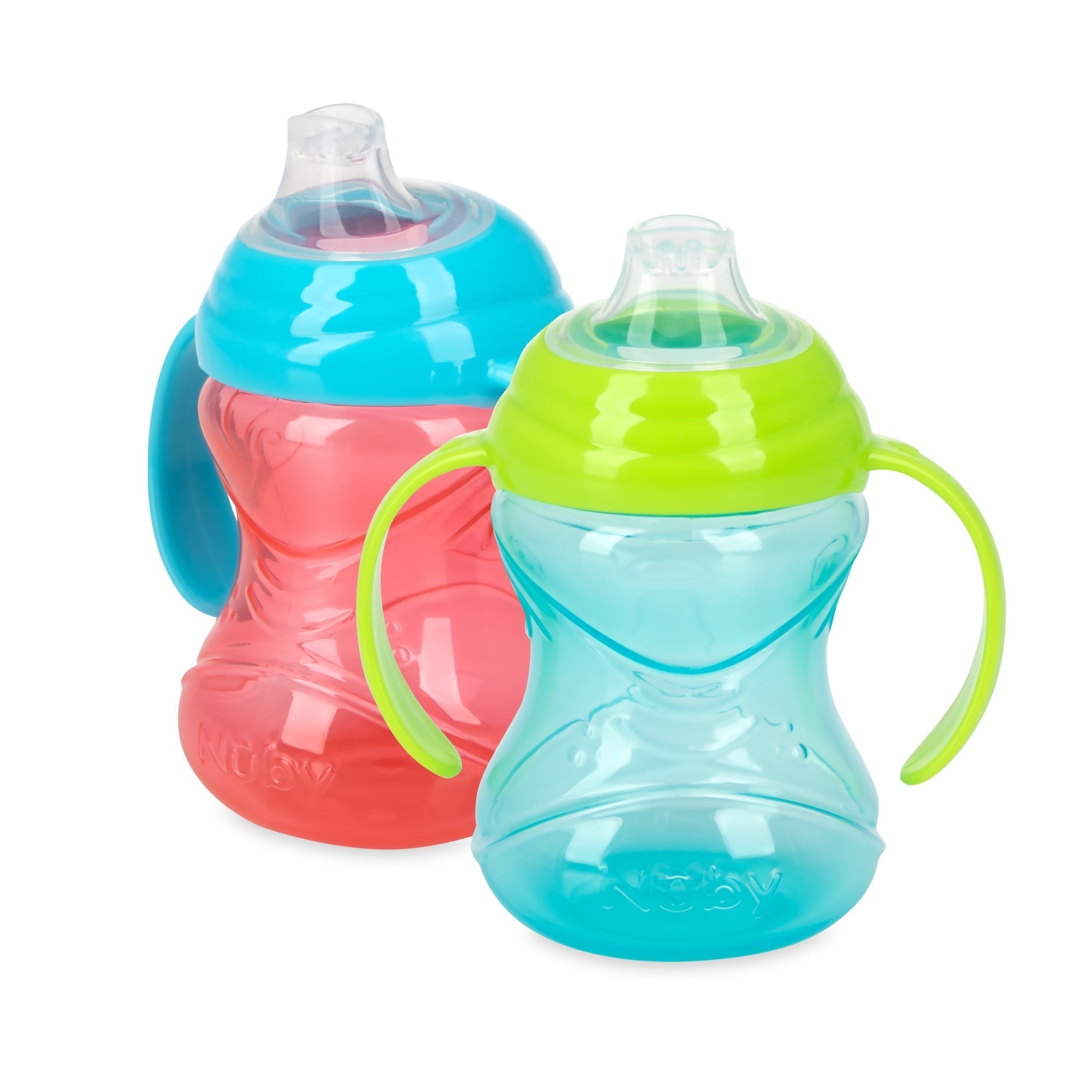 Clik-It Soft Spout Grip N' Sip Trainer Cup (2 Pack) | Blue/Green #277W7