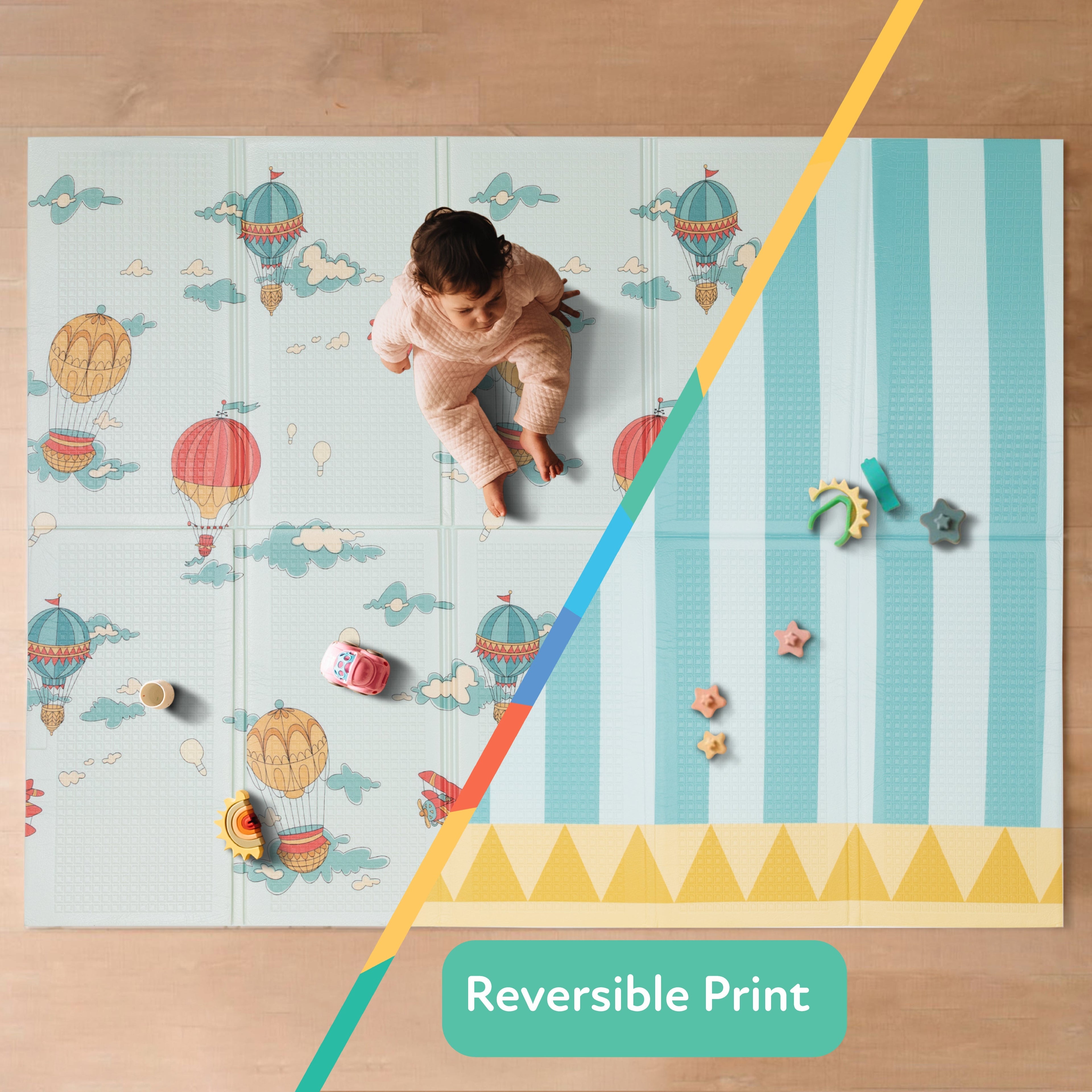 Reversible Floor Mat | Hot Air Balloons #096D7