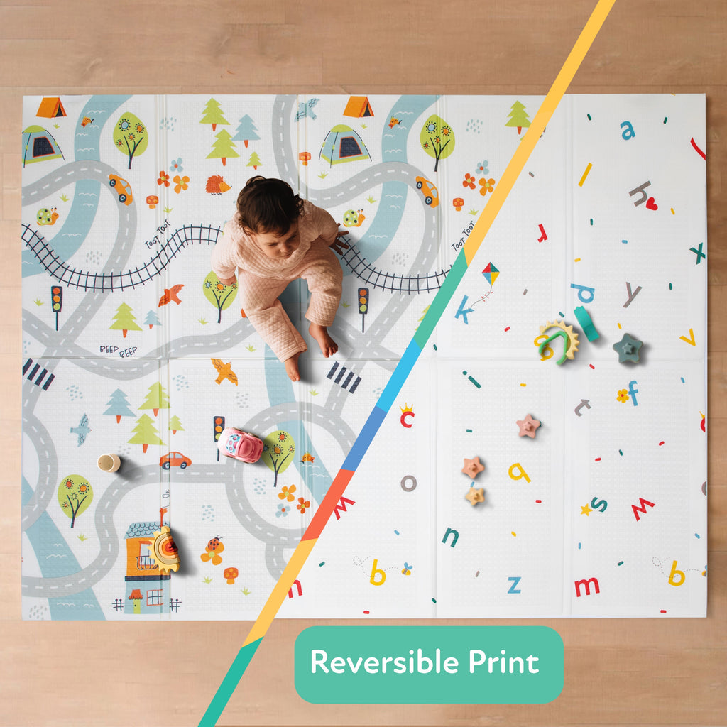 Reversible Floor Mat | Cars & Roads #098M6