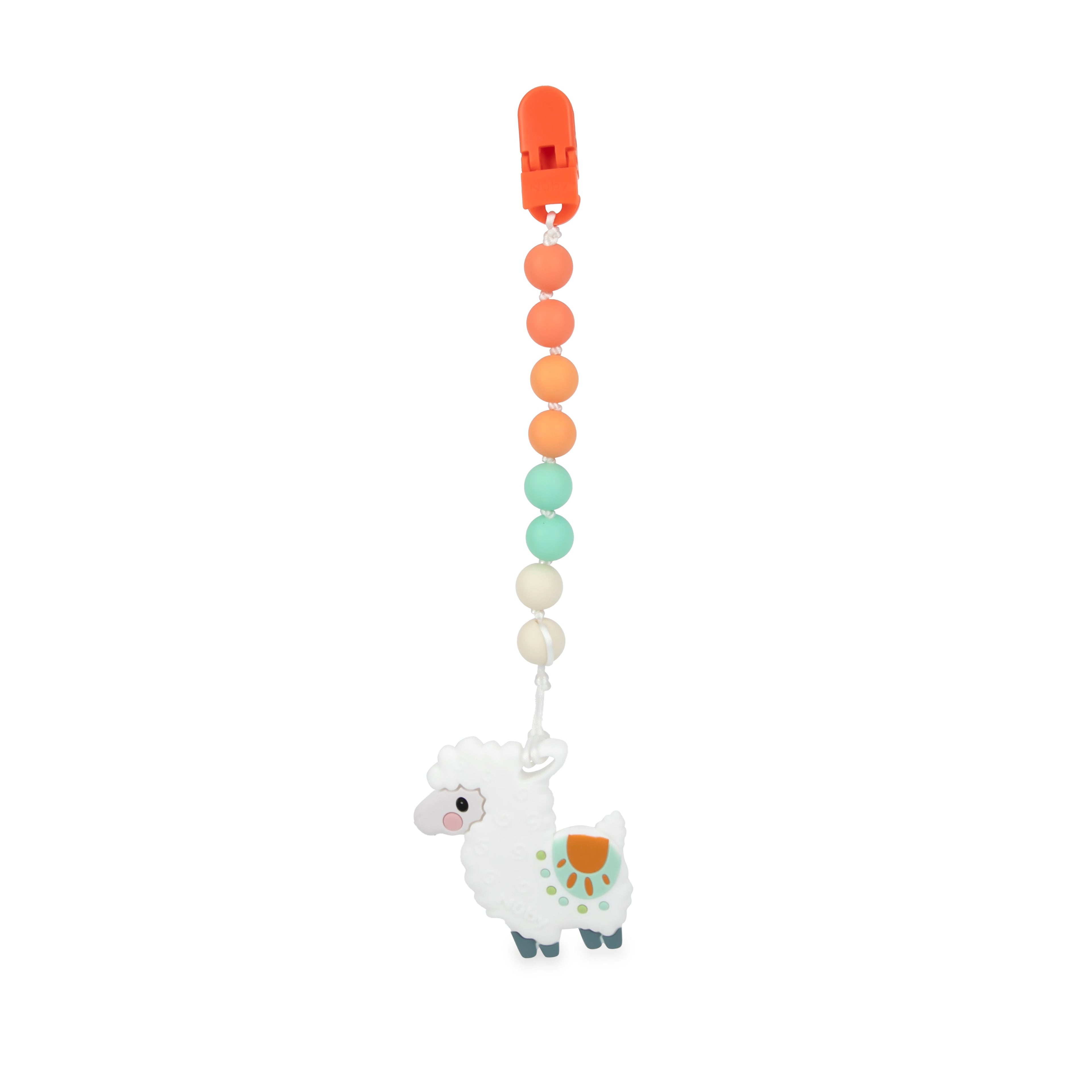 Silicone Teether with Pacifier Clip | Llama #051RI