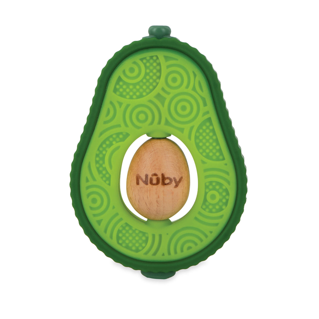Avocado Muncher Wood and Silicone Teether #322RJ