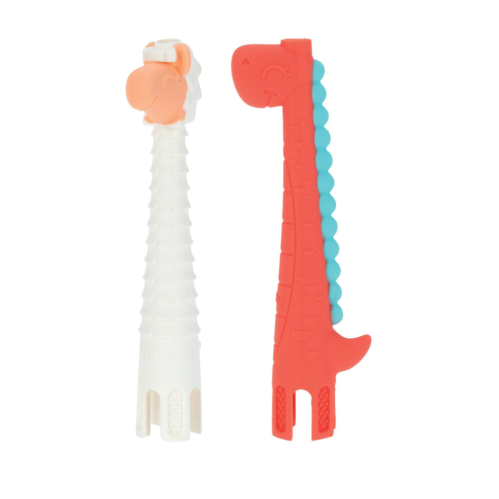 Sensory Tube Teethers (2 Pack) | White & Red #197ND