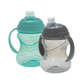 Clik-It Soft Spout Grip N' Sip Trainer Cup (2 Pack) | Aqua/Grey #2769I