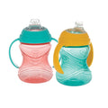 Clik-It Soft Spout Grip N' Sip Trainer Cup (2 Pack) | Aqua/Yellow #2755M