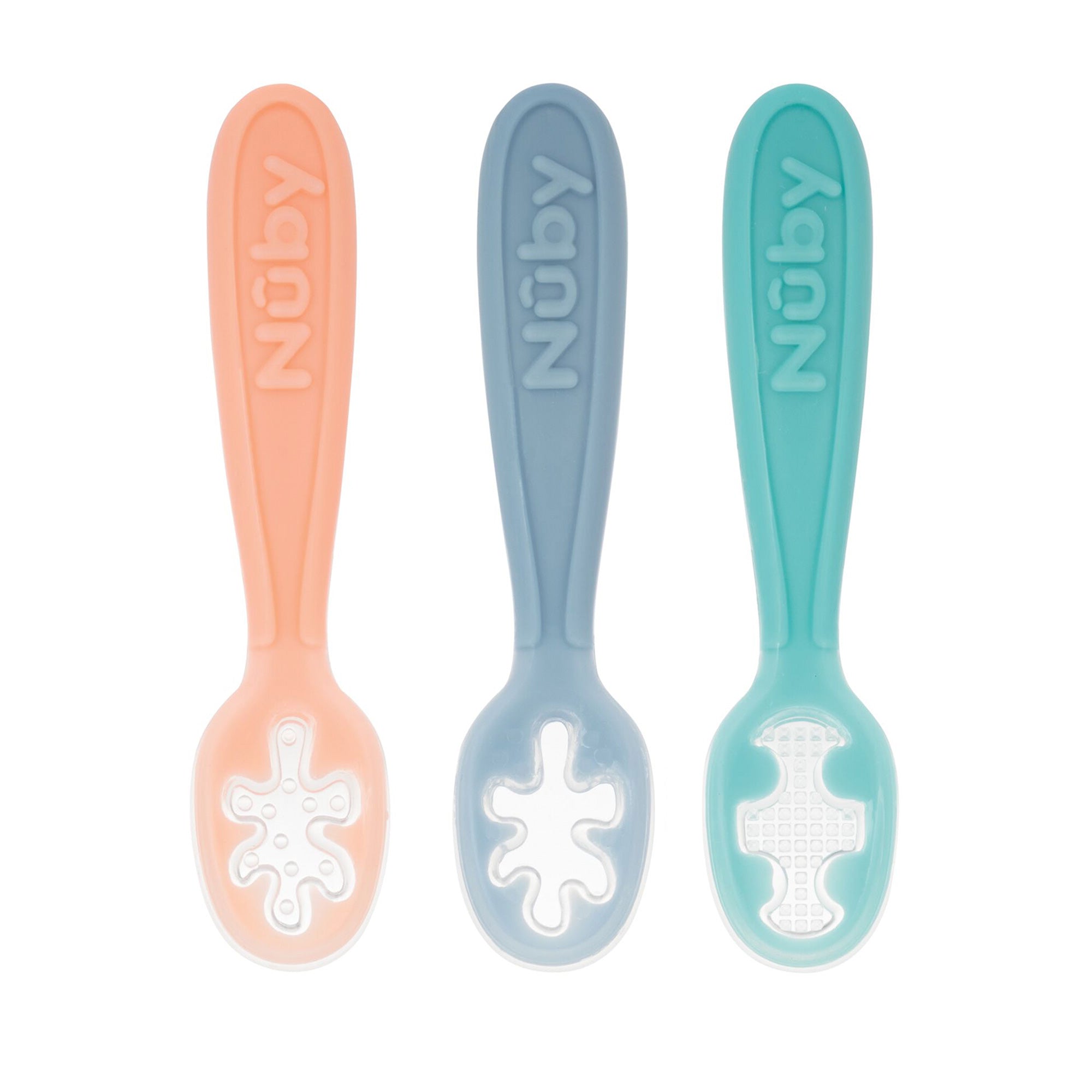 Baby's First Spoons | Aqua, Peach, & Light Blue #309ST