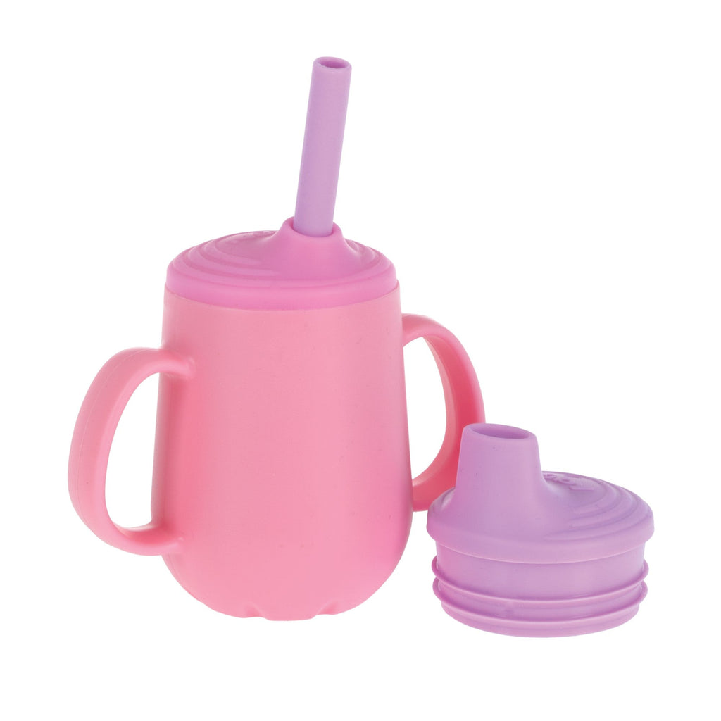 3-Stage Training Cup Set with Handles | Pink #358ZM