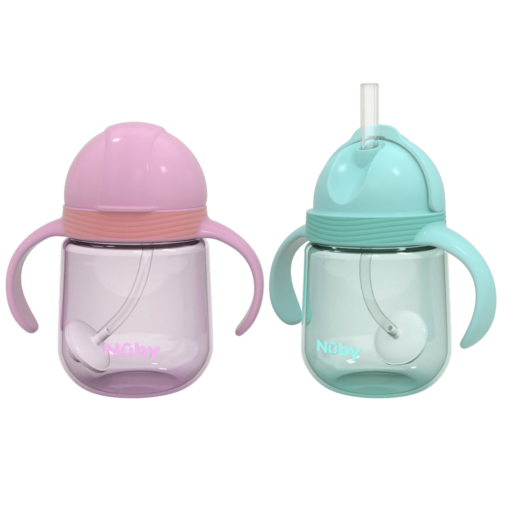 Clik-it Flip-It Straw Cup (2 Pack) | Pink/Aqua #2822L