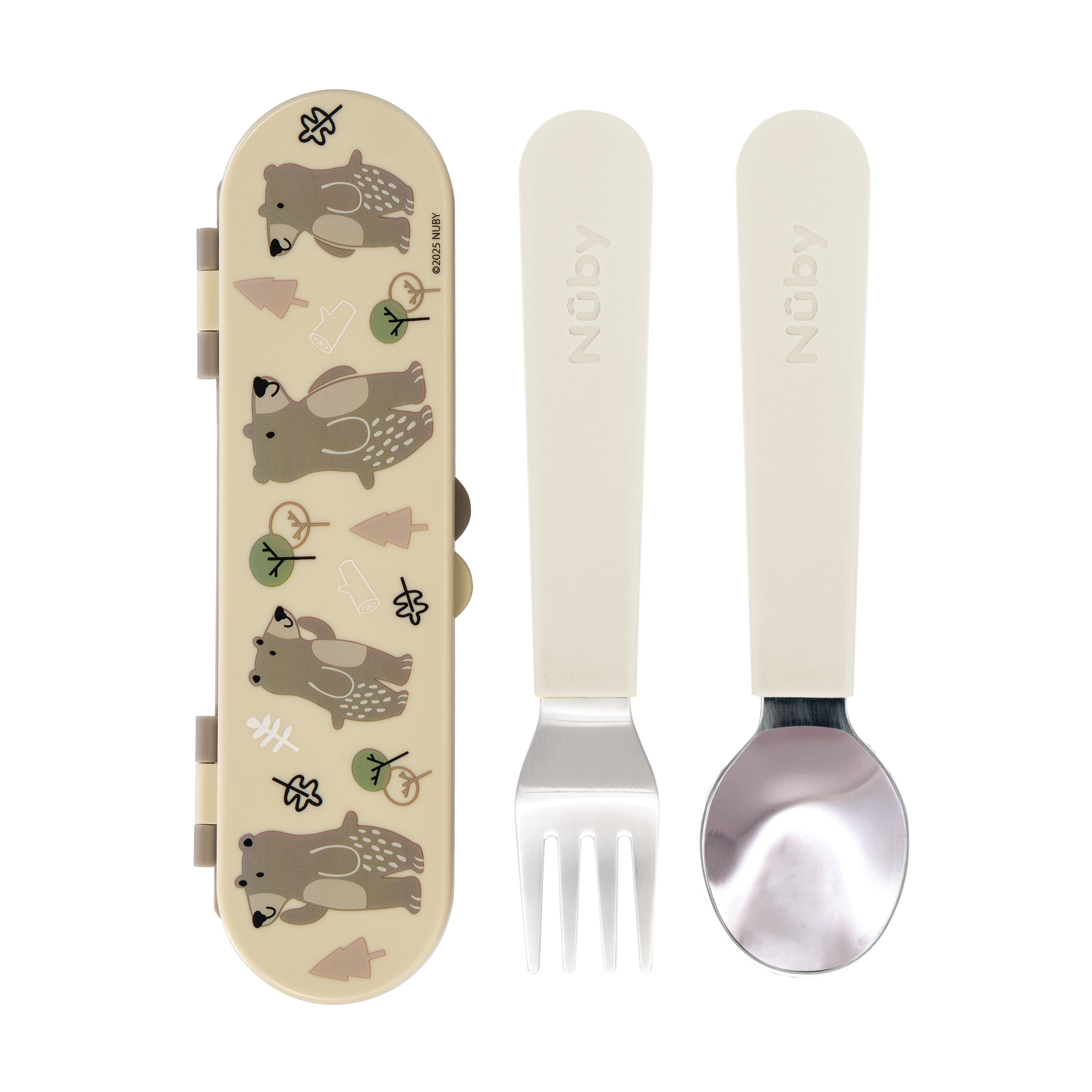 Stainless Steel Toddler Utensil Set | Forest Bears #007FU