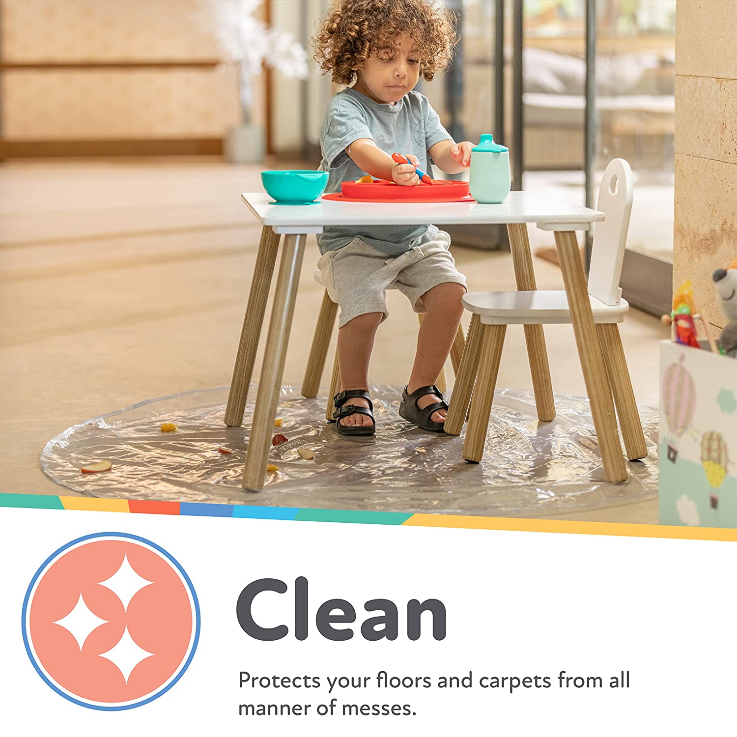 No-Mess Mealtime Floor Mat #228DB