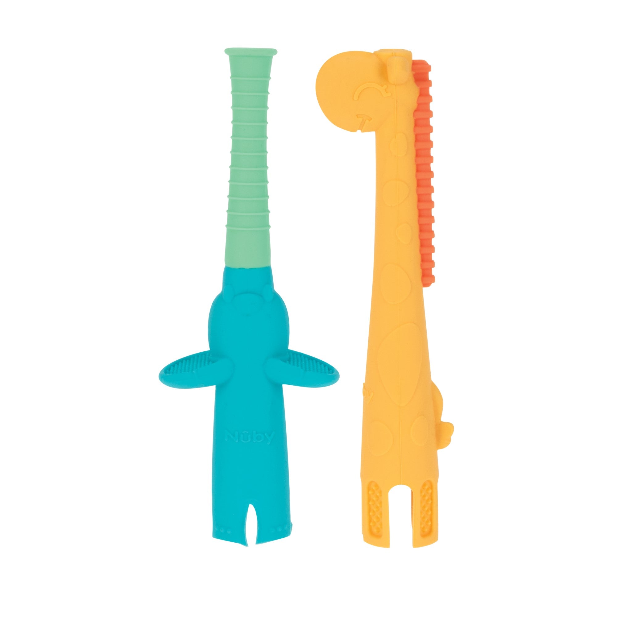 Sensory Tube Teethers (2 Pack) | Aqua & Yellow #083AF