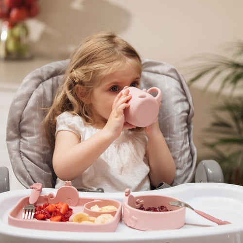 Animal Friends 6-Piece Dinnerware Set - Pink Whale #327JV