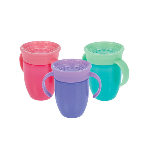 360 Wonder Cup with Handles (3 Pack - 5 oz) | Purple/Pink/Aqua #3546J
