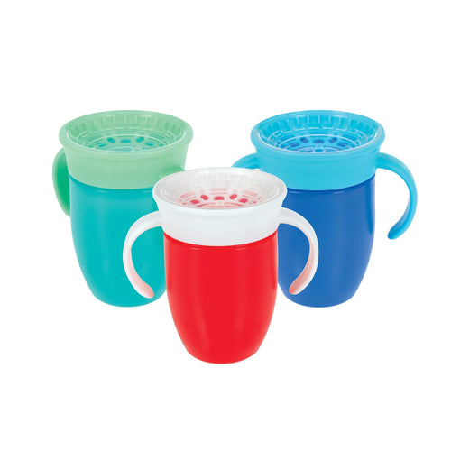 360 Wonder Cup with Handles (3 Pack - 7 oz) | Blue/Red/Aqua #342HP