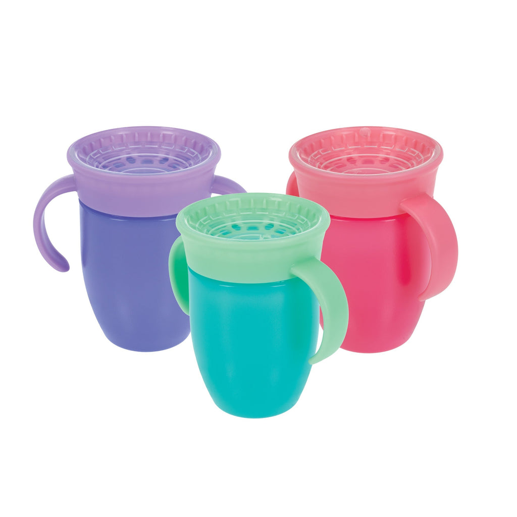 360 Wonder Cup with Handles (3 Pack - 7 oz) | Purple/Pink/Aqua #3419P