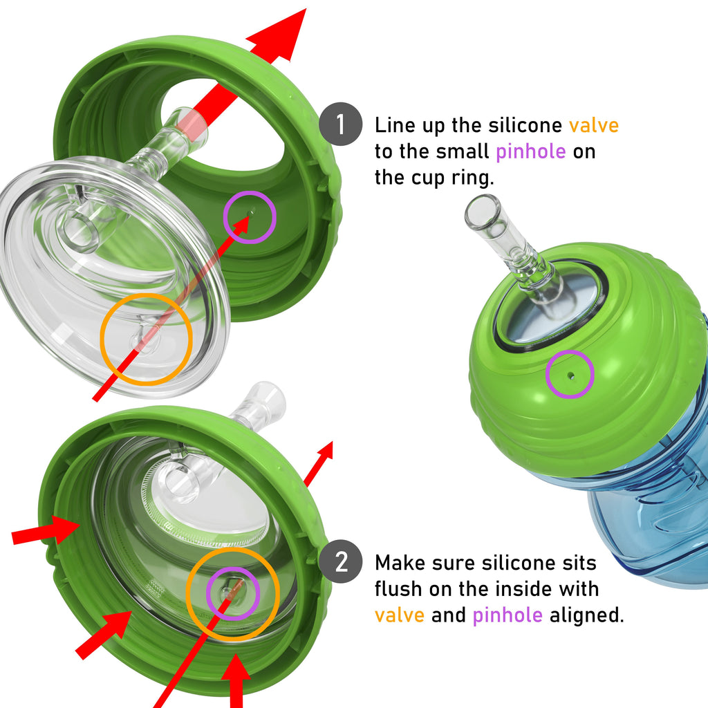 Clik-It Flex Straw Leakproof Sippy Cup (3 Pack) #2858P