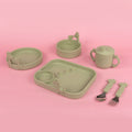 Animal Friends 6-Piece Dinnerware Set - Green Giraffe #334VL