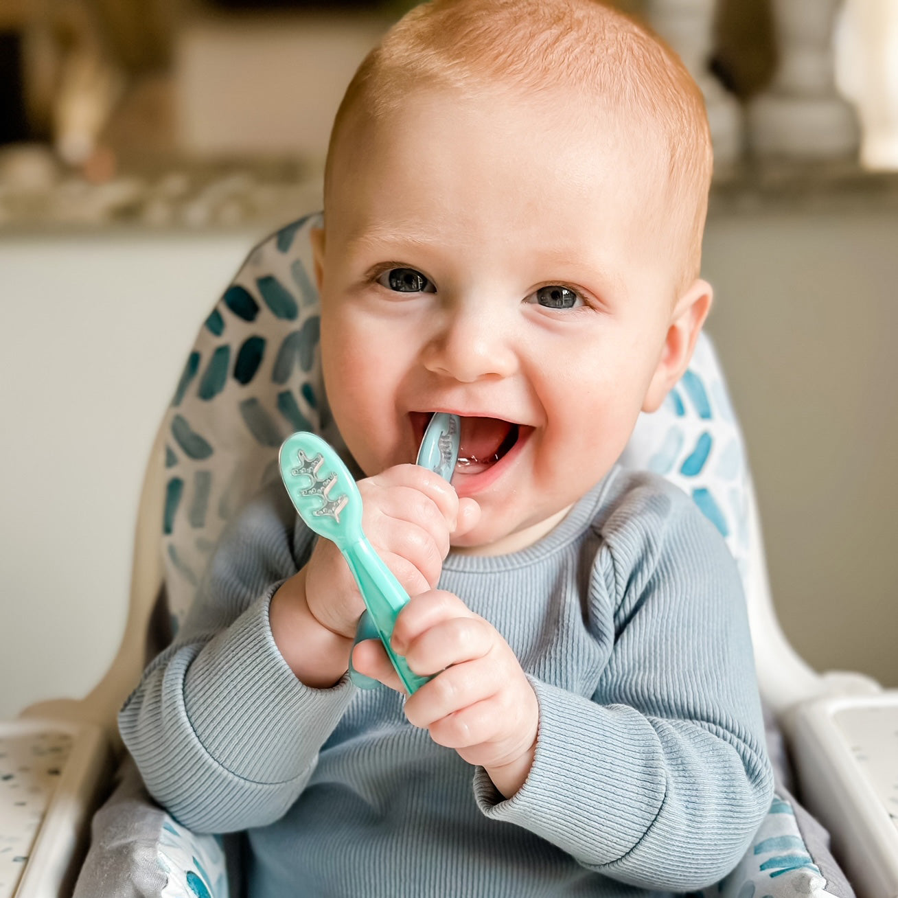 Baby's First Spoons | Aqua, Peach, & Light Blue #309ST