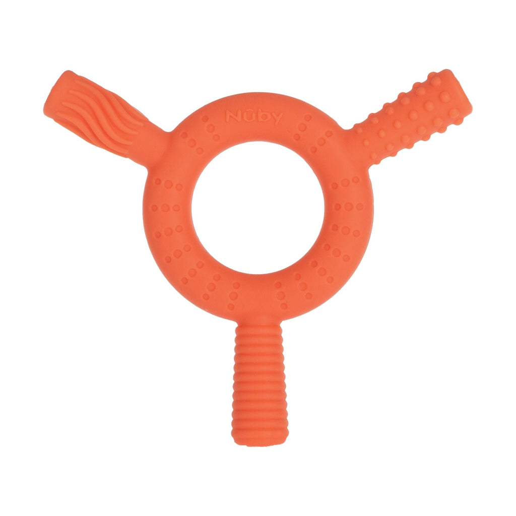 Hollow Sensory Tube Teethers | Blue/Coral #1960T