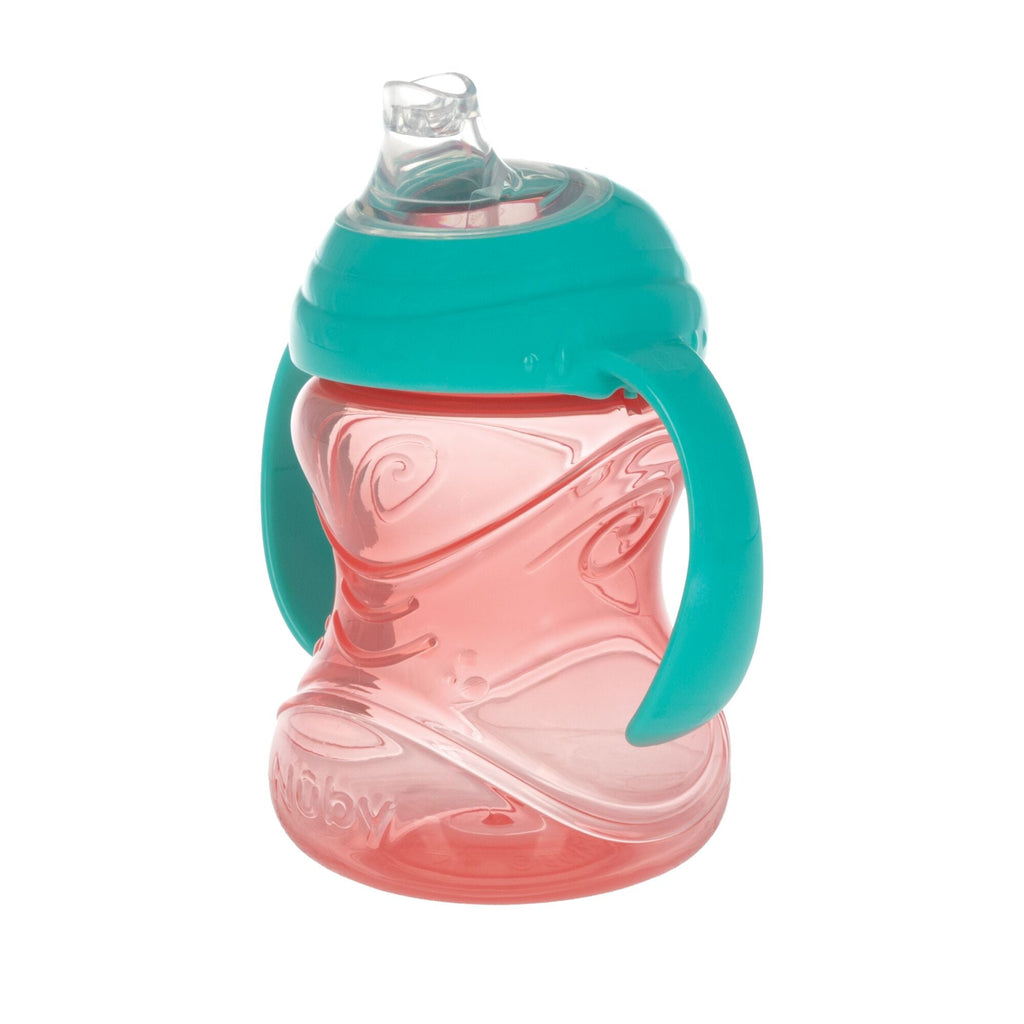Clik-It Soft Spout Grip N' Sip Trainer Cup (2 Pack) | Aqua/Yellow #2755M