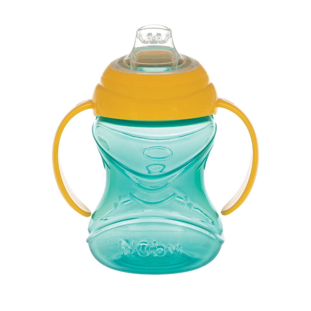Clik-It Soft Spout Grip N' Sip Trainer Cup (2 Pack) | Aqua/Yellow #2755M
