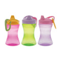 Hard Spout Sippy Cup with Carabiner (3 Pack) | Pink/Green/Purple #202TV