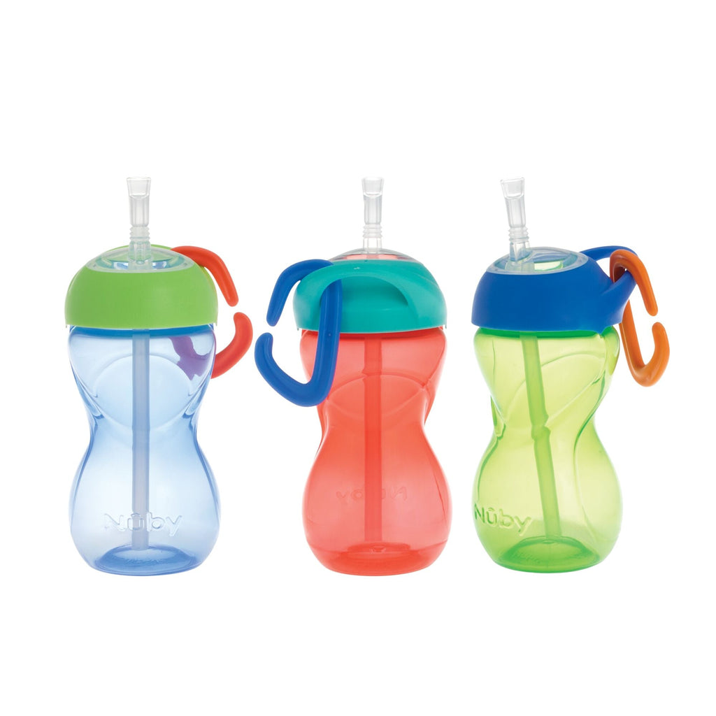Clik-it Travel Straw Cup with Carabiner (3 Pack) | Red/Green/Blue #270KY