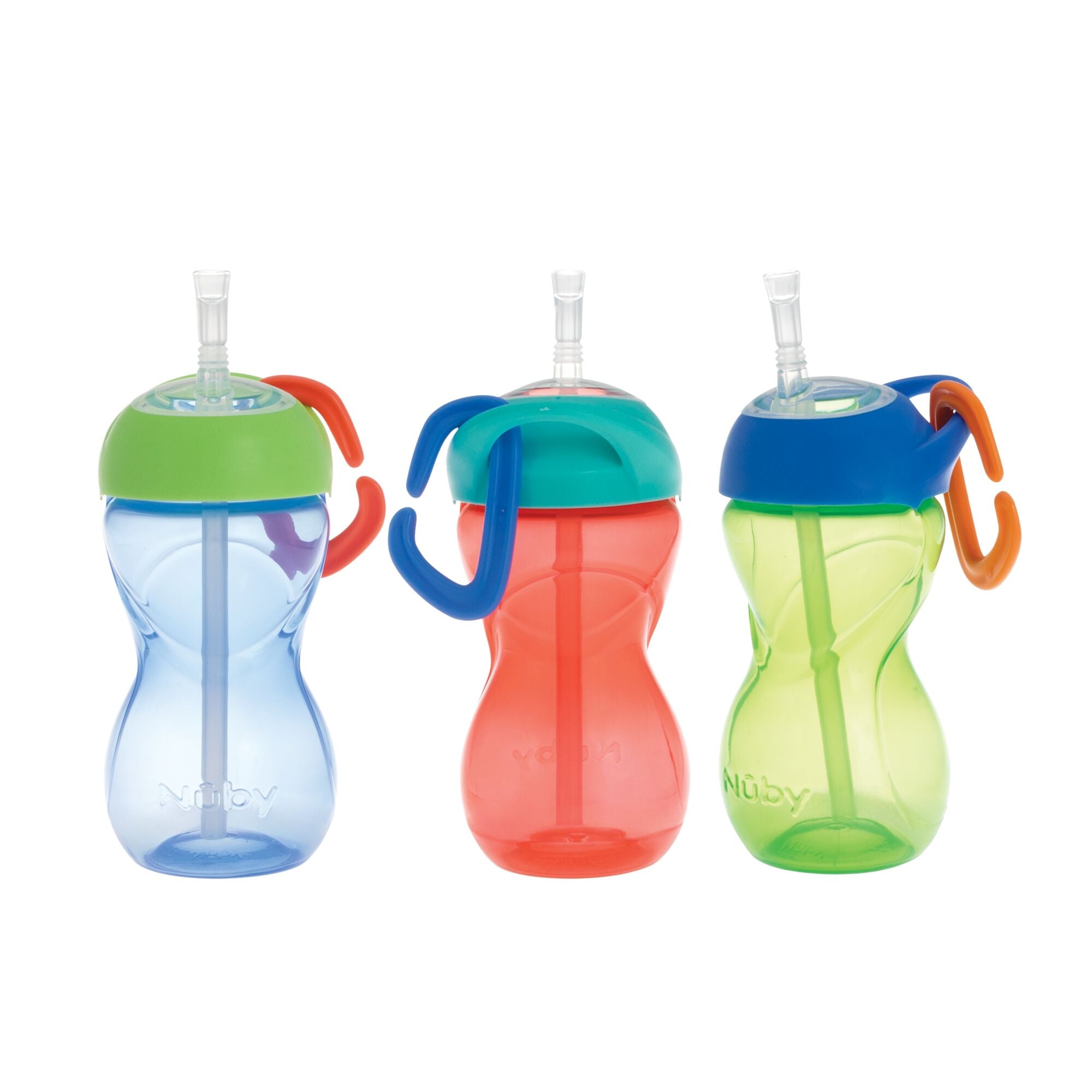 Clik-it Travel Straw Cup with Carabiner (3 Pack) | Red/Green/Blue #270KY