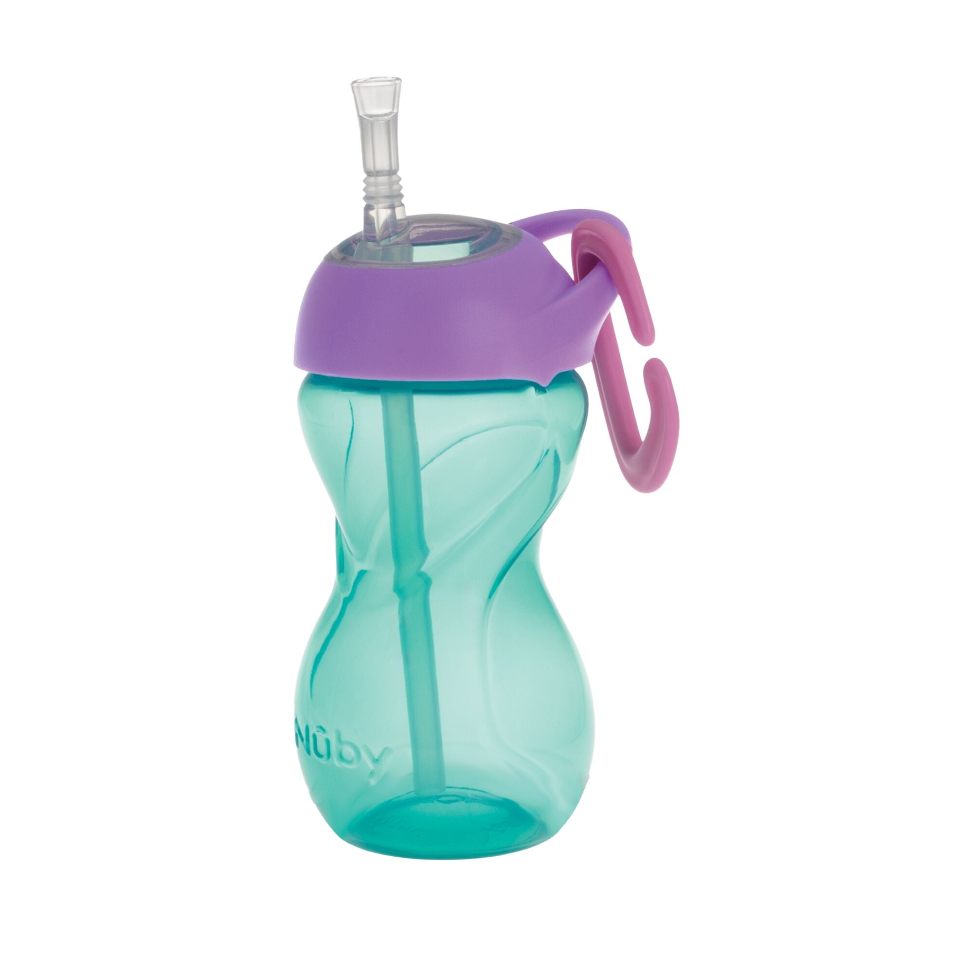 Clik-it Travel Straw Cup with Carabiner (3 Pack) | Aqua/Pink/Purple #271Y2