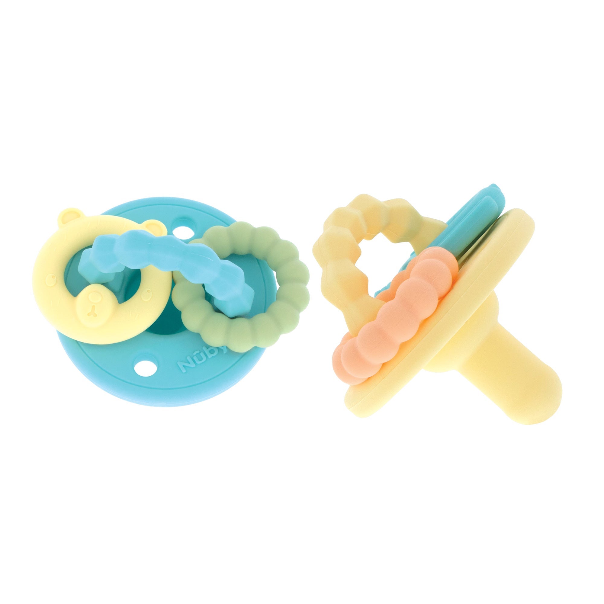 Silicone Charms (2 Pack) | Aqua/Yellow #081E7