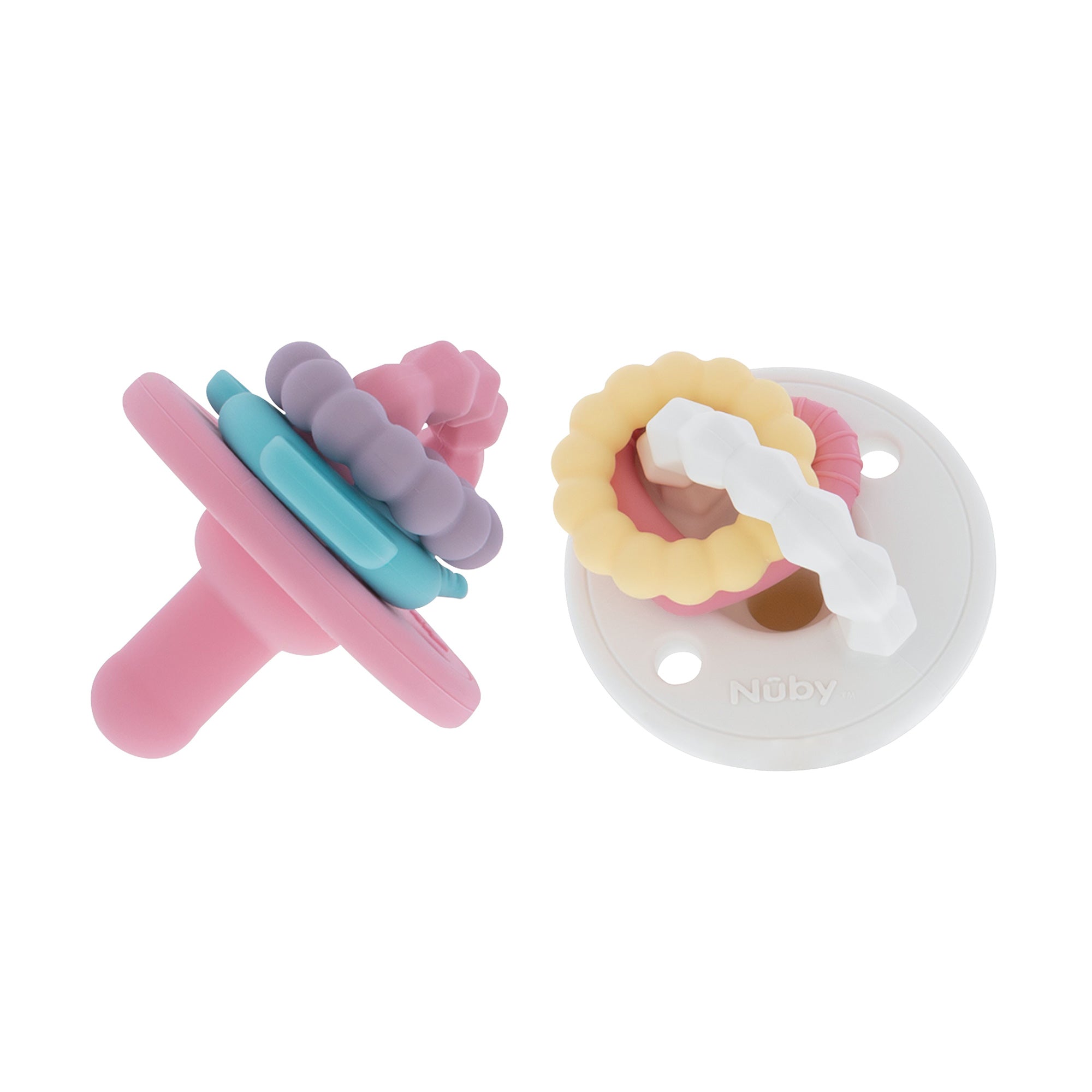 Silicone Charms (2 Pack) | Pink/White #079O8