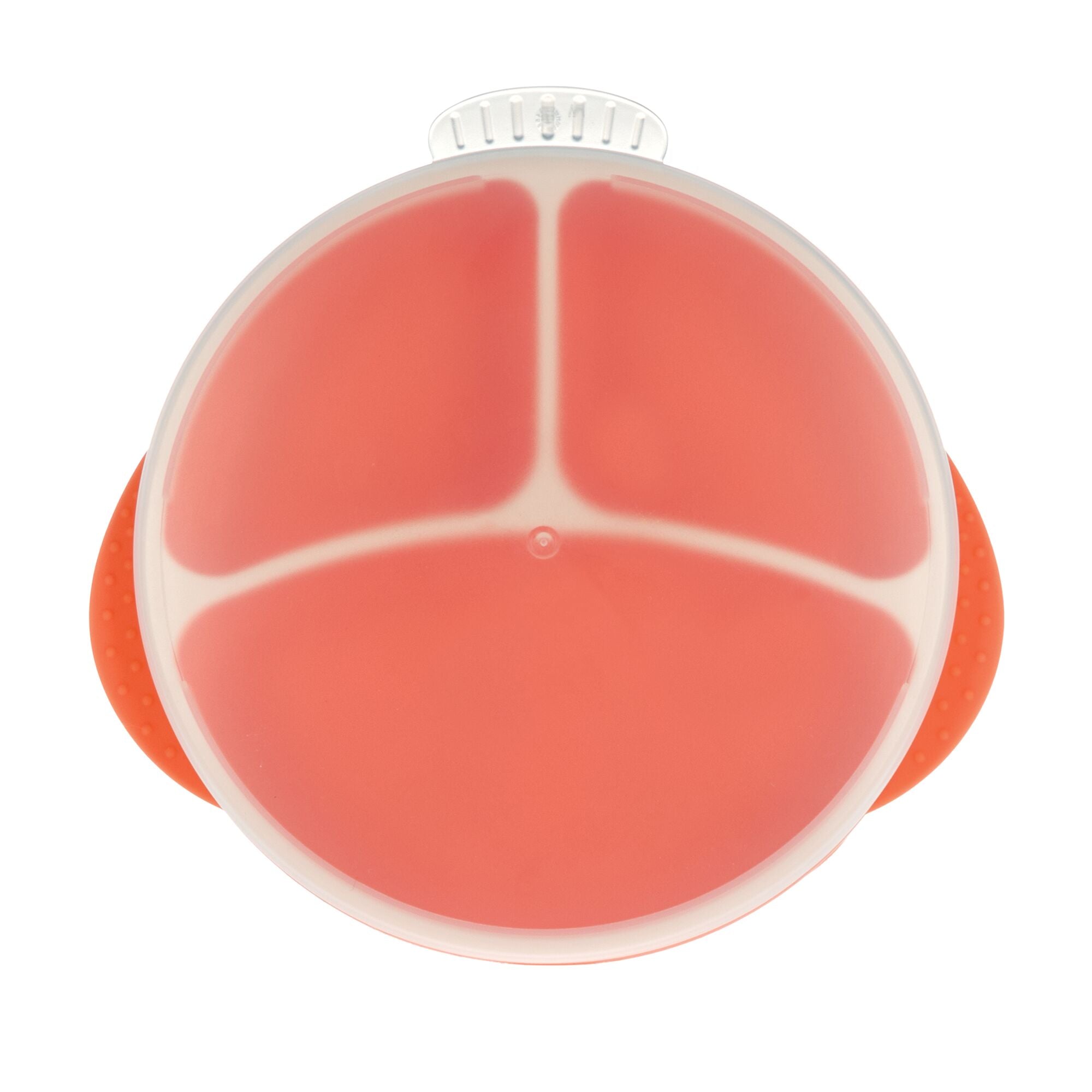 Round Silicone Suction Plate & Lid (2 Pack) | Orange / Aqua #093YS