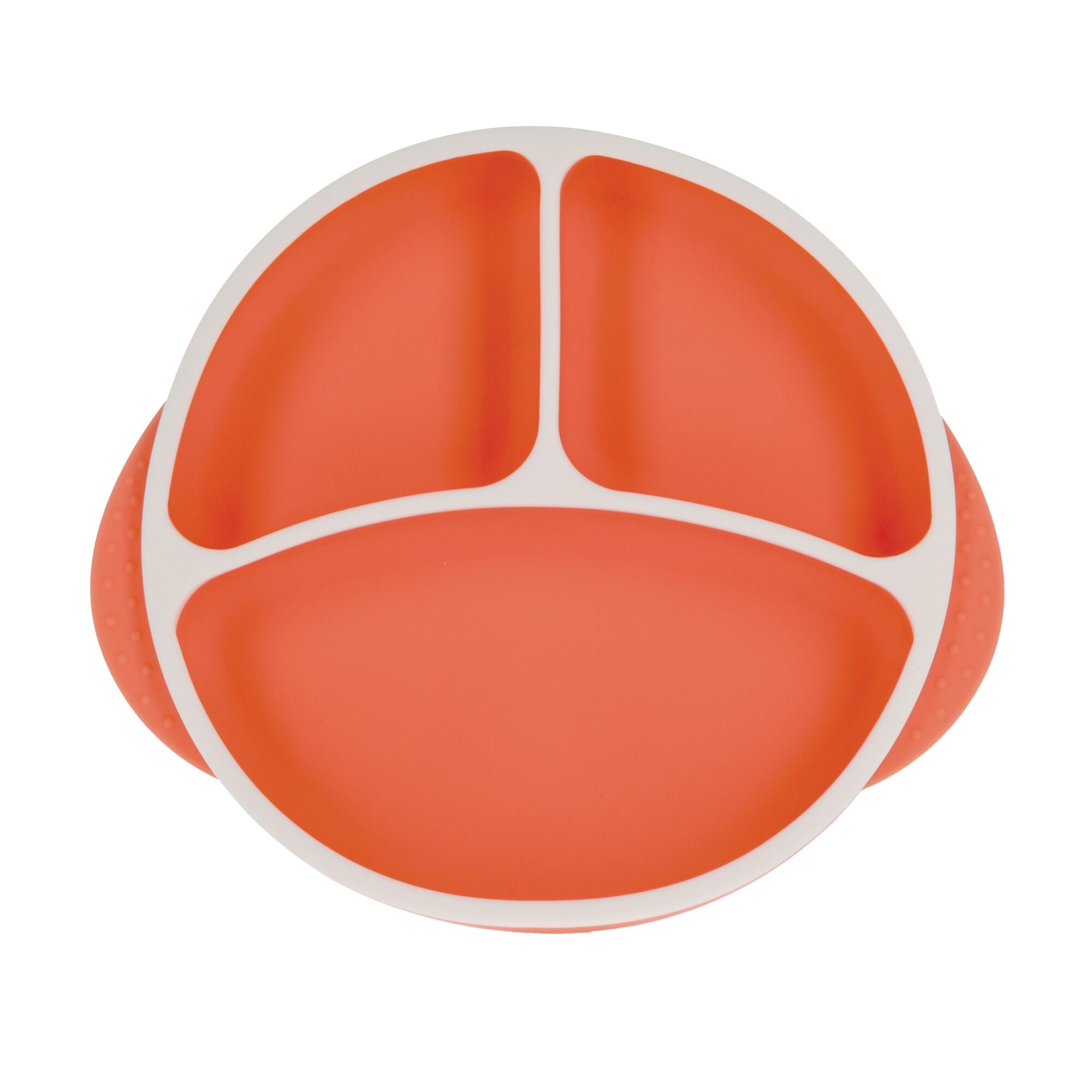 Round Silicone Suction Plate & Lid (2 Pack) | Orange / Aqua #093YS