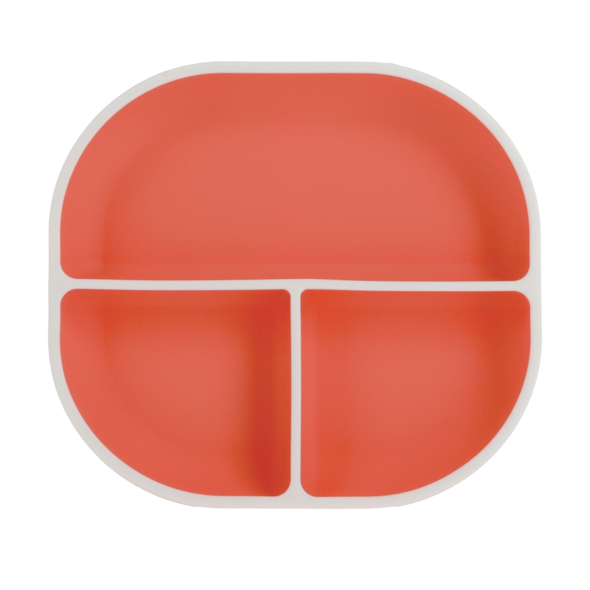 Rectangular Silicone Suction Plate (2 Pack) | Coral / Aqua #101OG