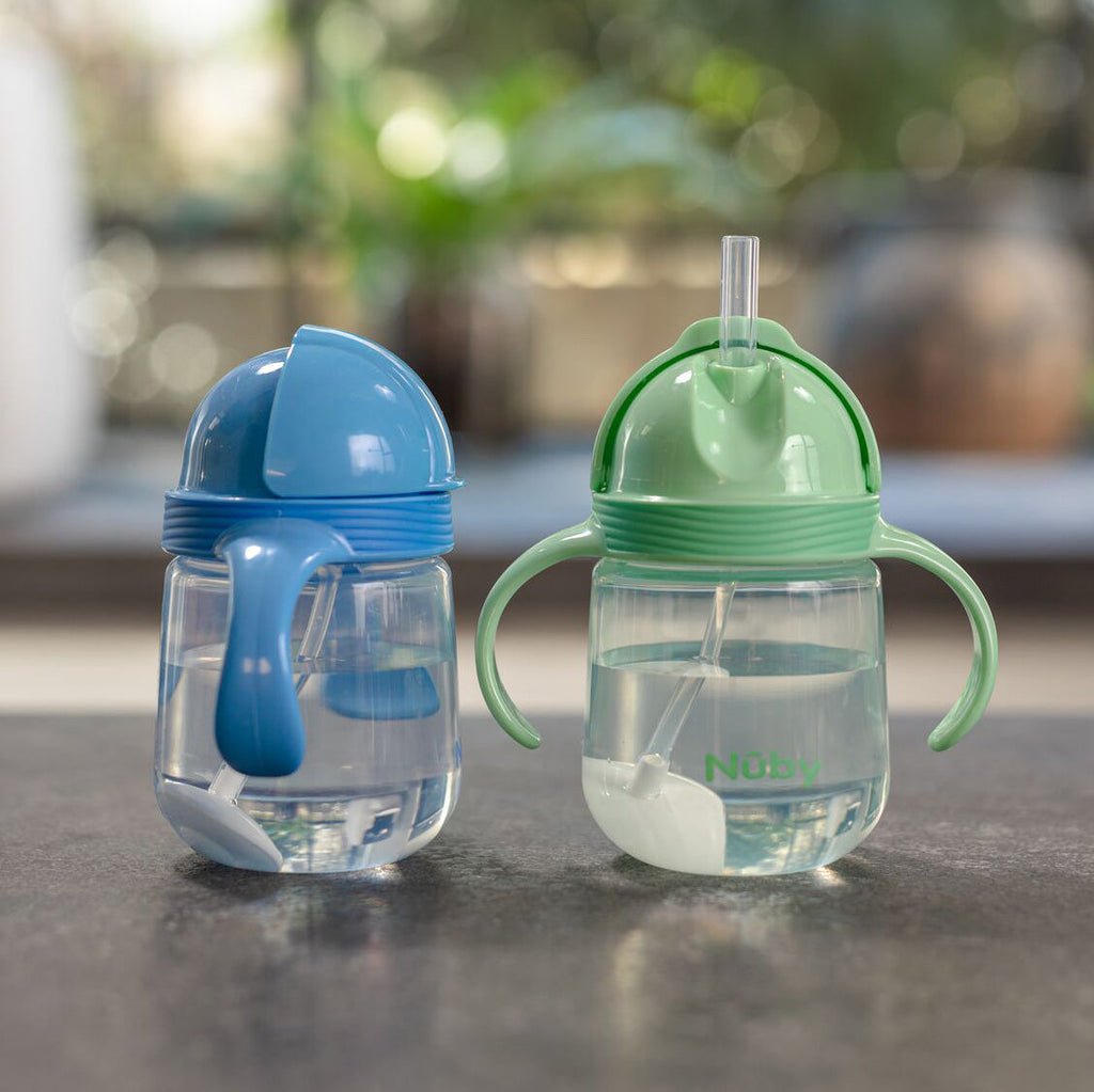 Clik-it Flip-It Straw Cup (2 Pack) | Light Blue/Aqua #2830M
