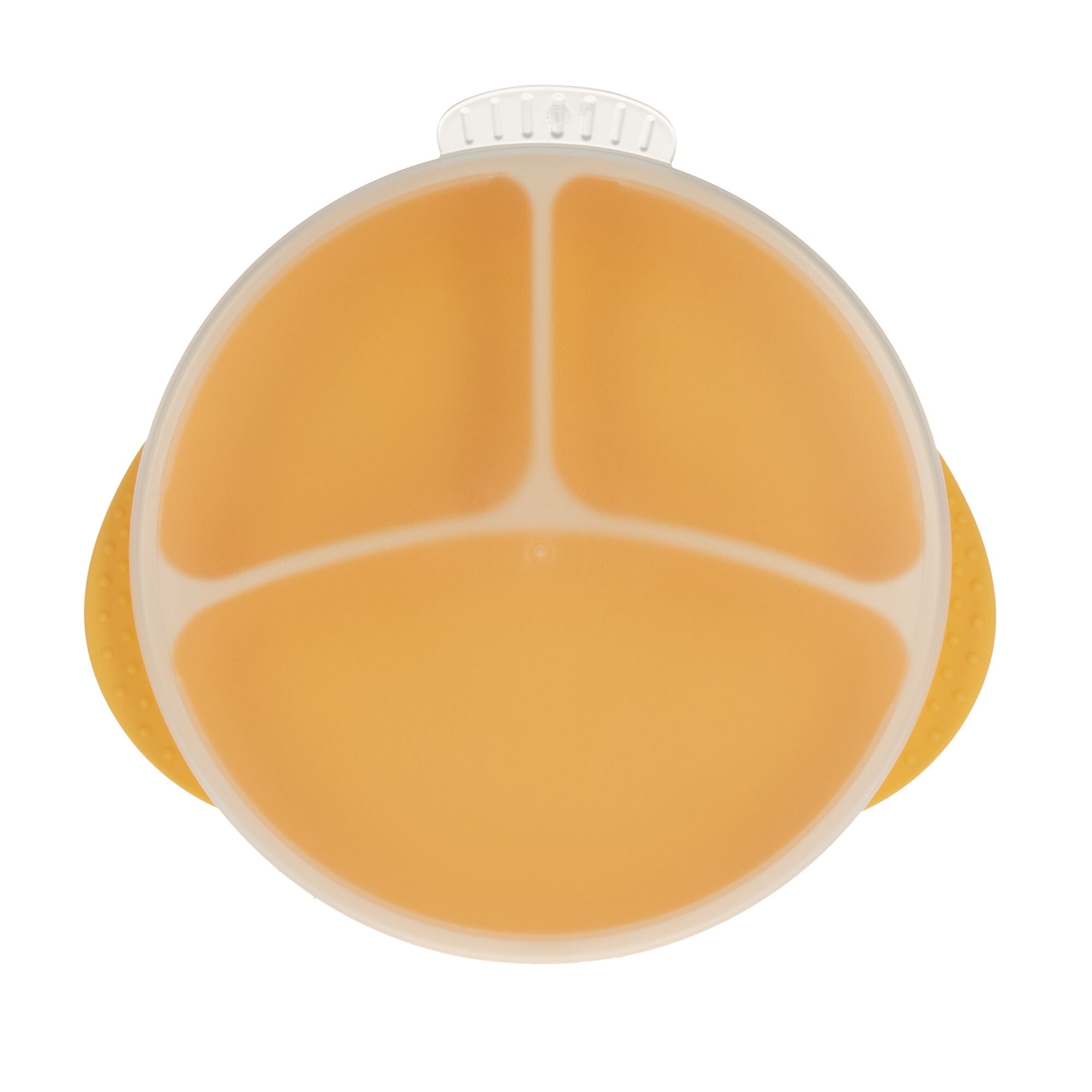 Round Silicone Suction Plate & Lid (2 Pack) | Blue / Yellow #092SD
