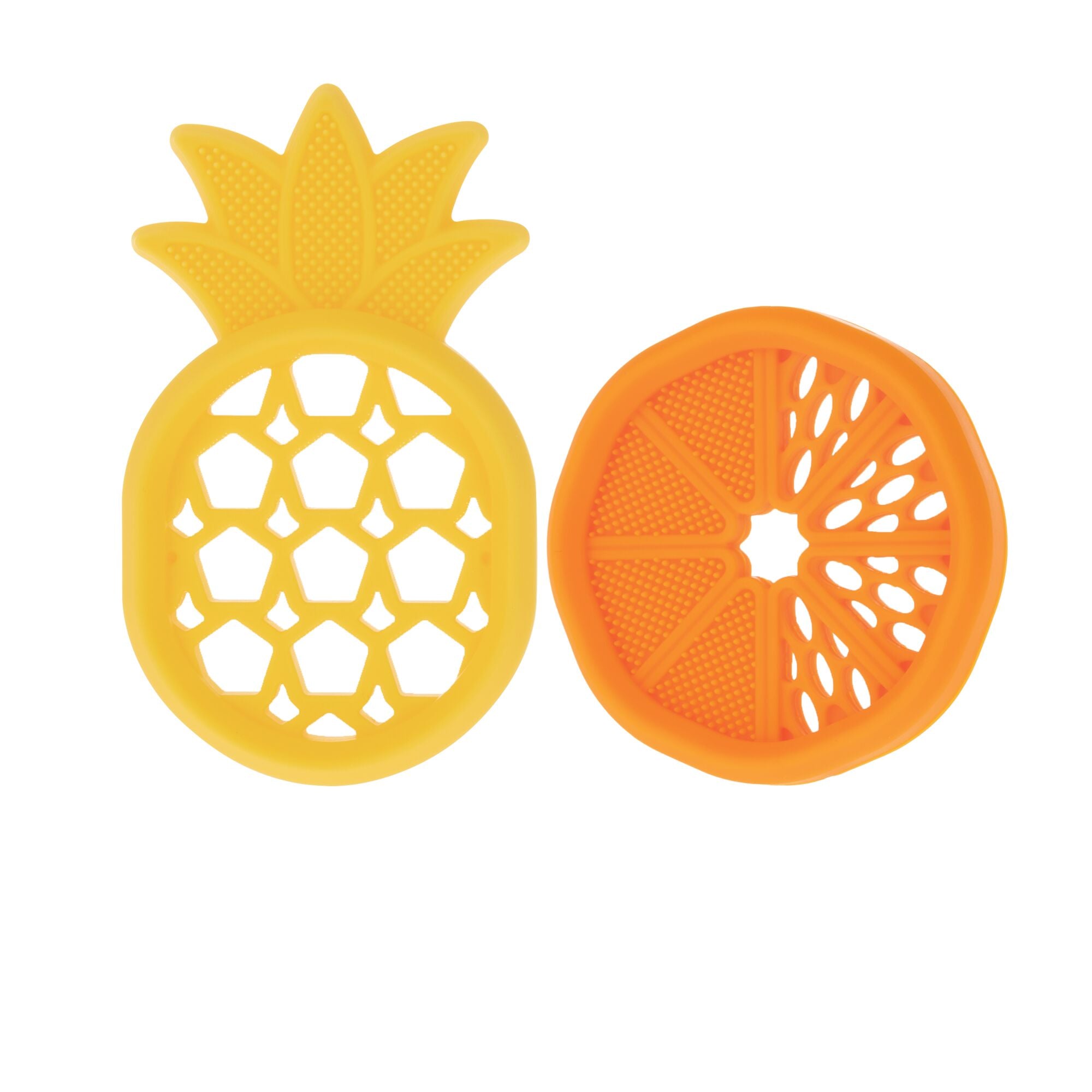 Silicone Mini Teethers (2 Pack) | Orange & Pineapple #0716G