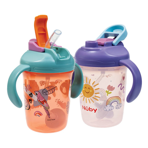 2-in-1 Toddler Cup (2 Pack) | Tiger & Rainbows #1489Q