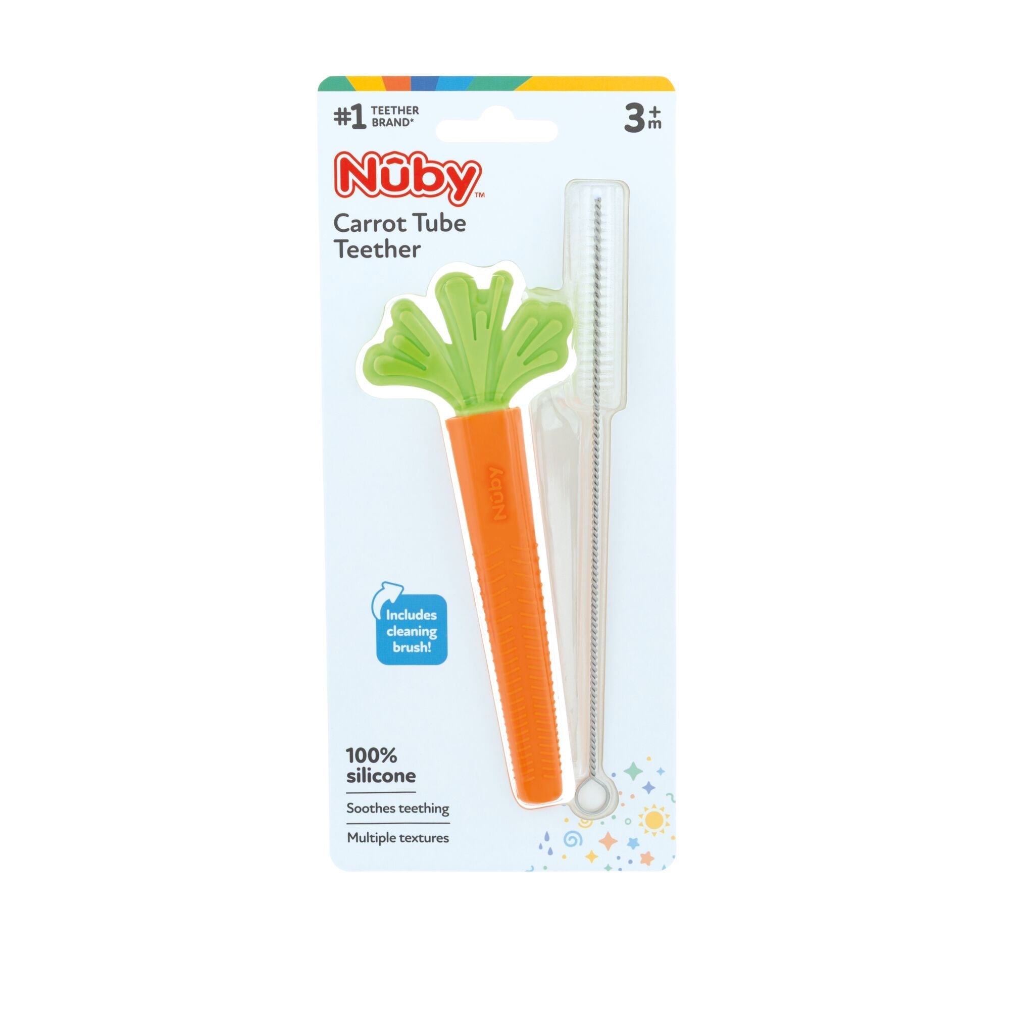 Silicone Carrot Tube Teether #082WJ