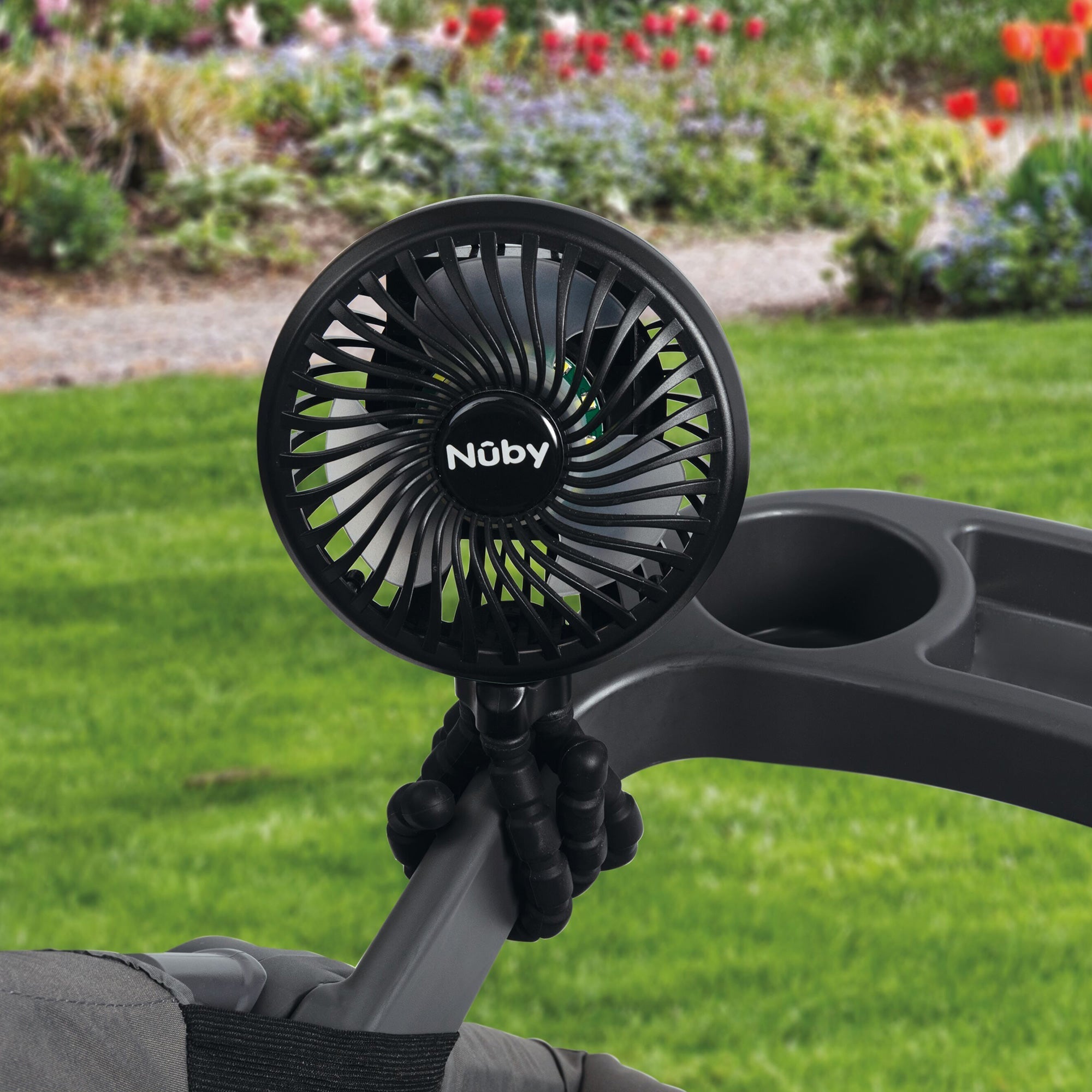 Large LED Stroller Fan | Black #169OB