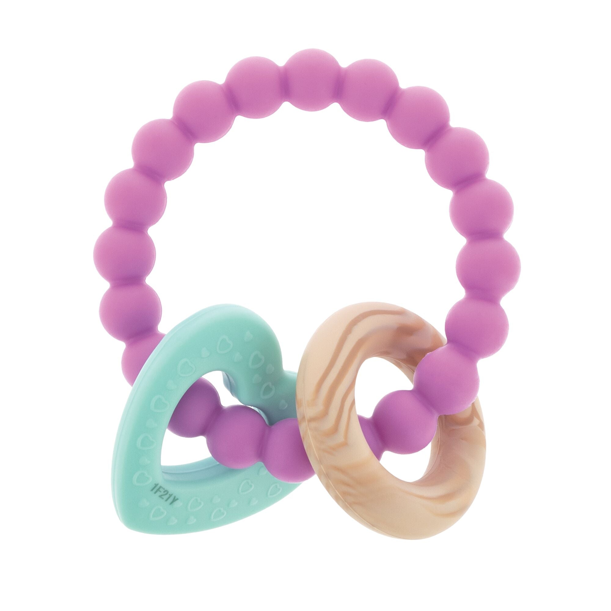 Beaded Silicone Teething Ring #001XW