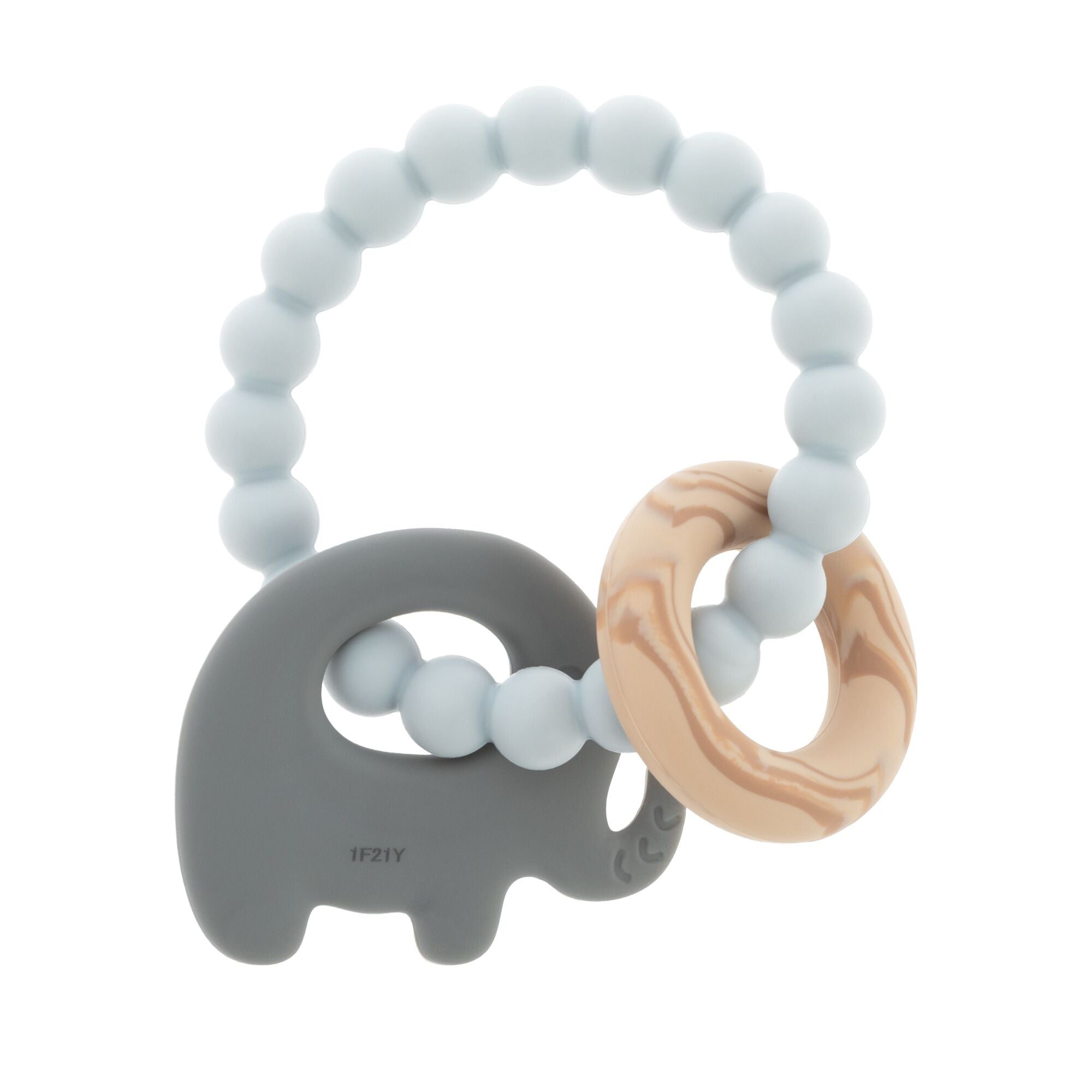 Beaded Silicone Teething Ring #001XW