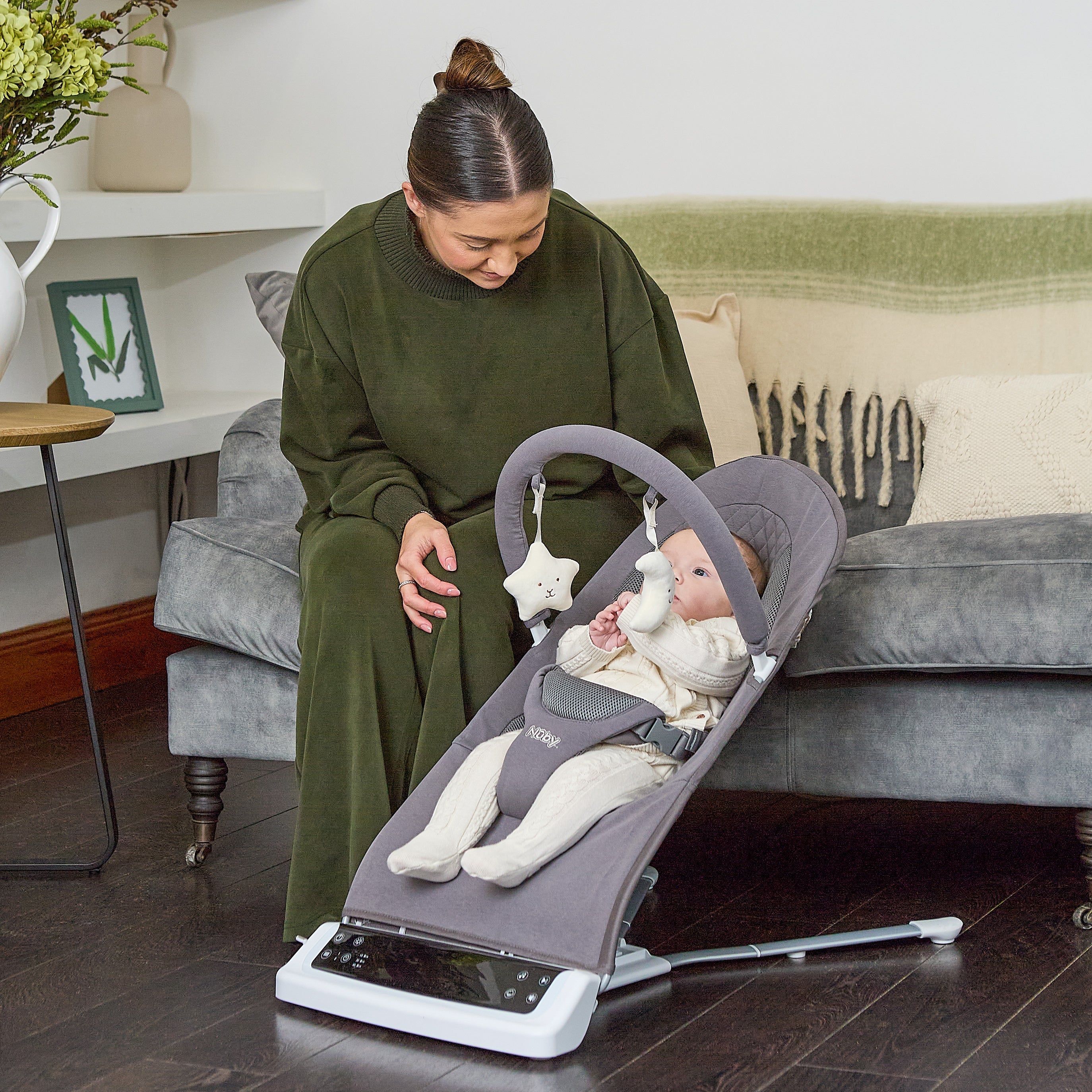 Deluxe Baby Bouncer Seat | Grey #254HB