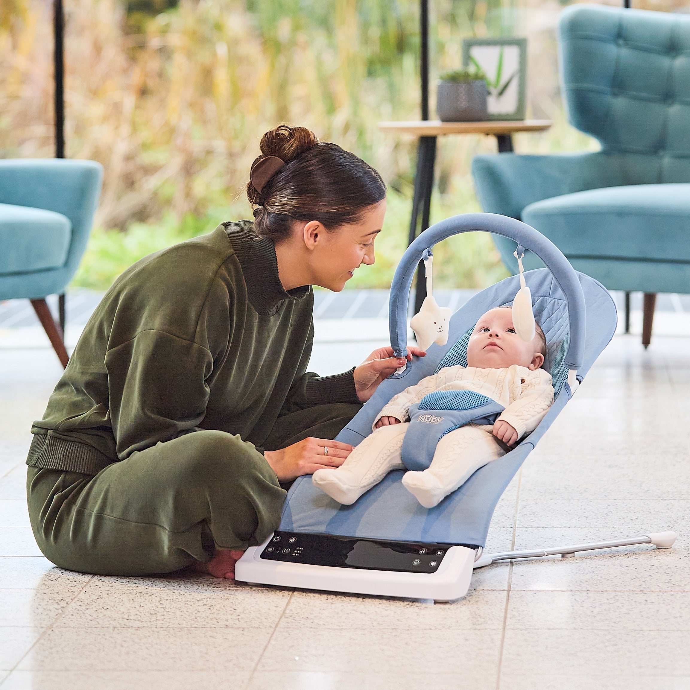 Deluxe Baby Bouncer Seat | Blue #2523M